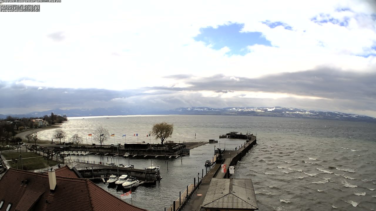 Archiv Foto Webcam Bodensee: Gemeindehafen Langenargen