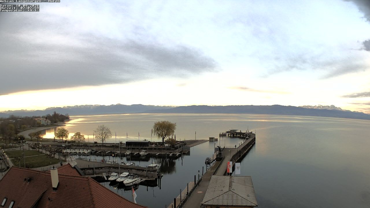 Archiv Foto Webcam Bodensee: Gemeindehafen Langenargen