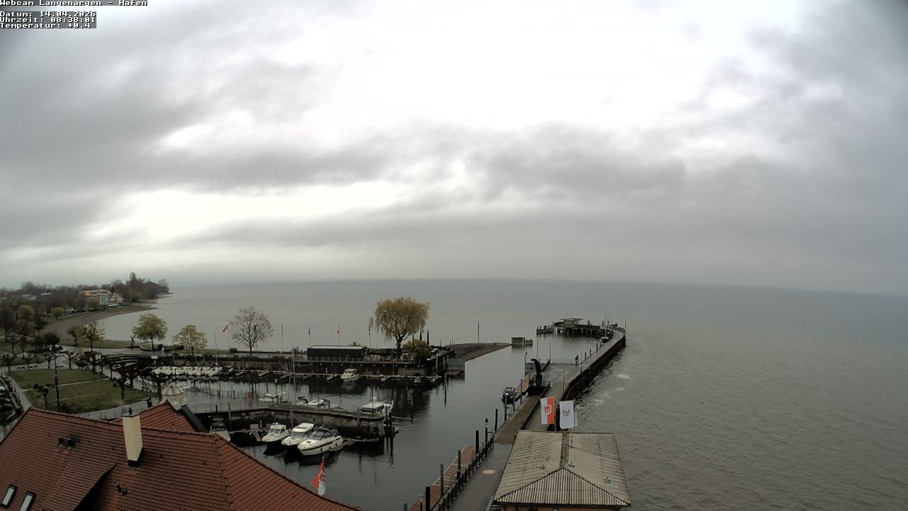 Archiv Foto Webcam Bodensee: Gemeindehafen Langenargen