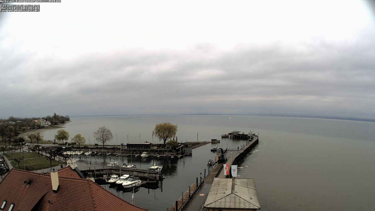 Archiv Foto Webcam Bodensee: Gemeindehafen Langenargen