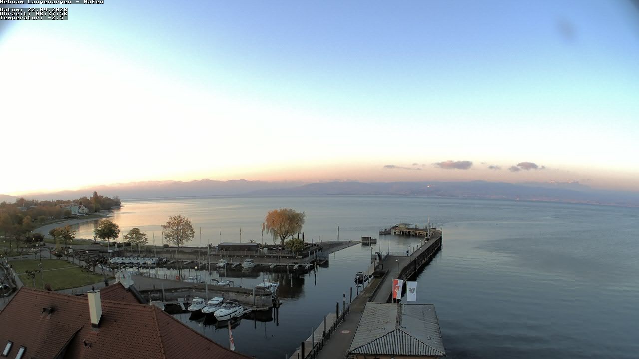 Archiv Foto Webcam Bodensee: Gemeindehafen Langenargen