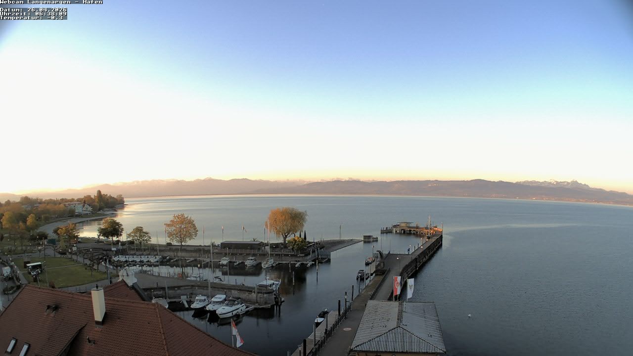 Archiv Foto Webcam Bodensee: Gemeindehafen Langenargen
