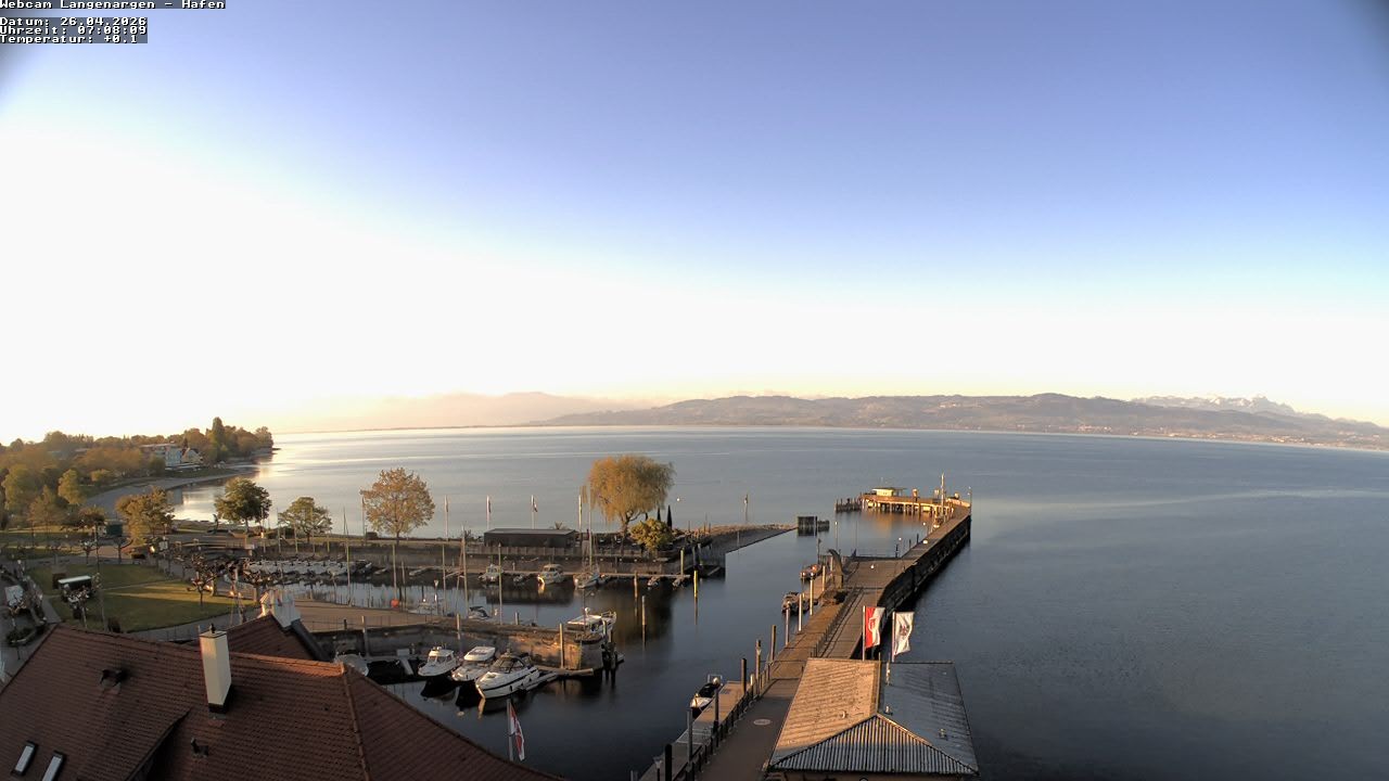 Archiv Foto Webcam Bodensee: Gemeindehafen Langenargen