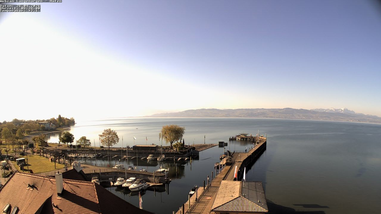 Archiv Foto Webcam Bodensee: Gemeindehafen Langenargen