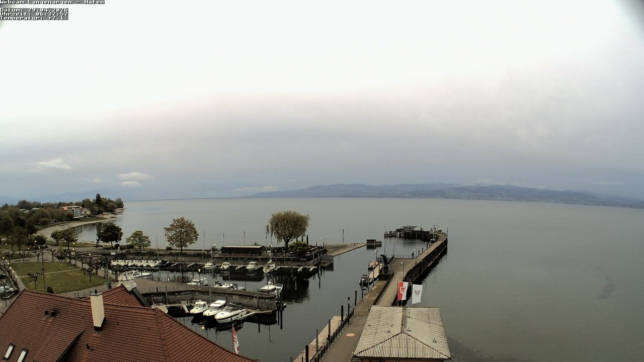Archiv Foto Webcam Bodensee: Gemeindehafen Langenargen