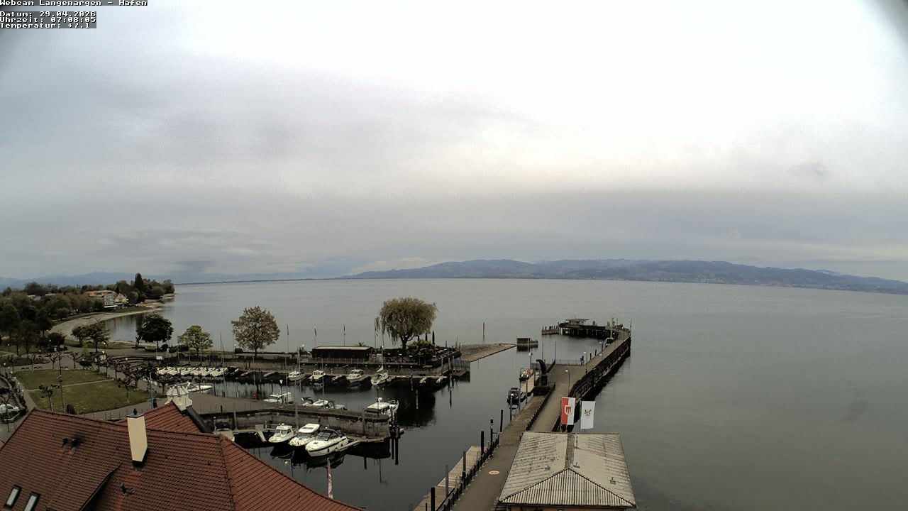 Archiv Foto Webcam Bodensee: Gemeindehafen Langenargen