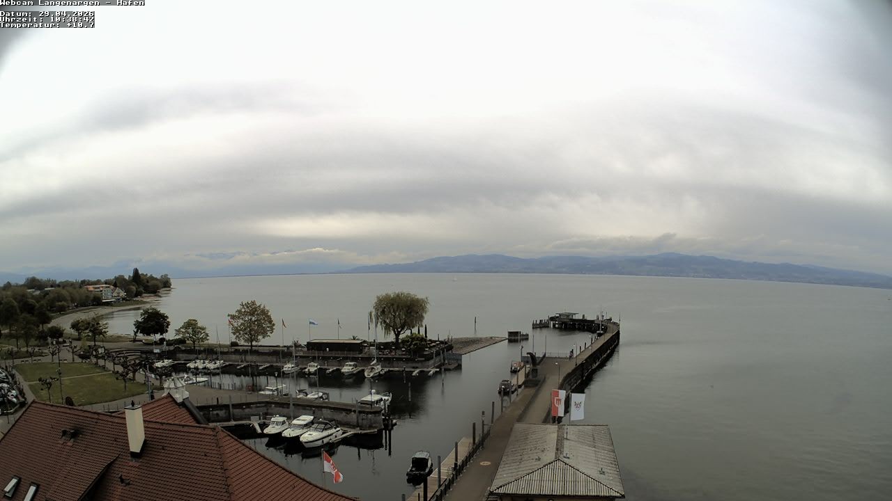 Archiv Foto Webcam Bodensee: Gemeindehafen Langenargen