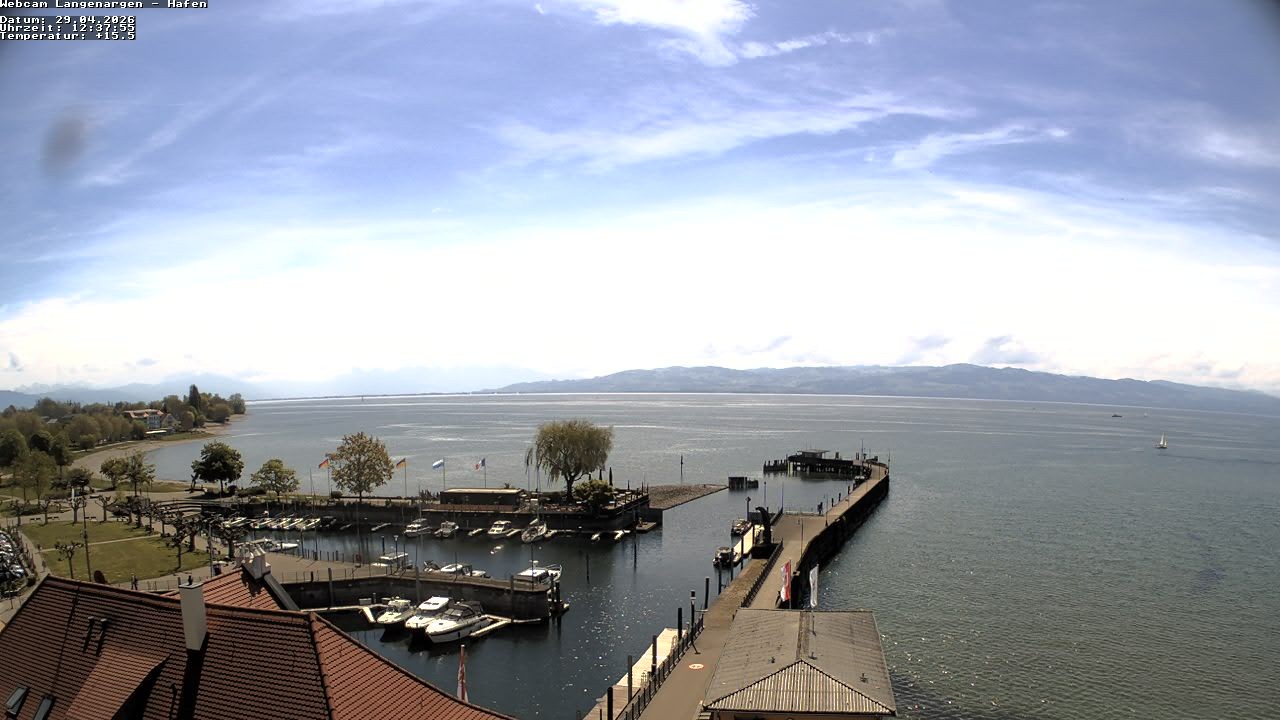 Archiv Foto Webcam Bodensee: Gemeindehafen Langenargen