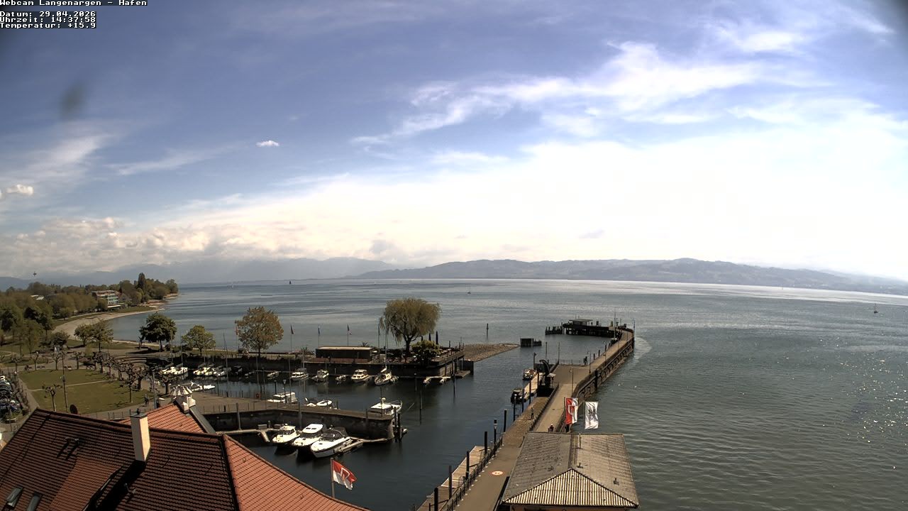 Archiv Foto Webcam Bodensee: Gemeindehafen Langenargen