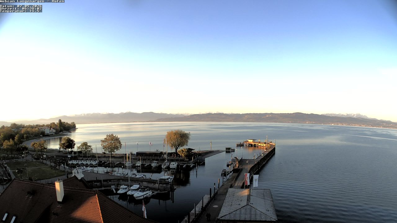 Archiv Foto Webcam Bodensee: Gemeindehafen Langenargen