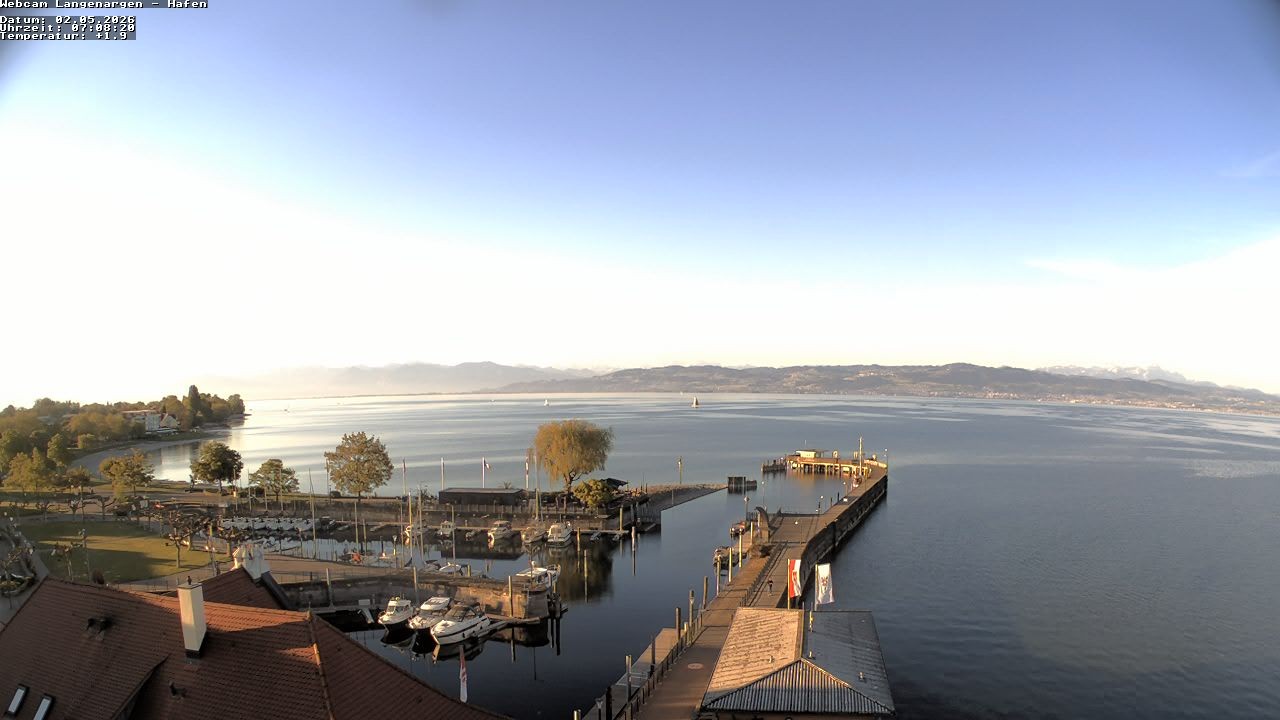 Archiv Foto Webcam Bodensee: Gemeindehafen Langenargen