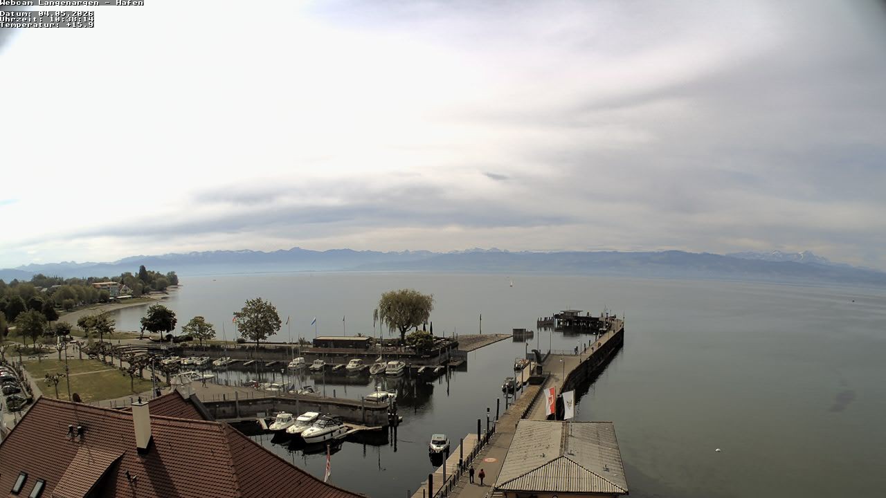 Archiv Foto Webcam Bodensee: Gemeindehafen Langenargen