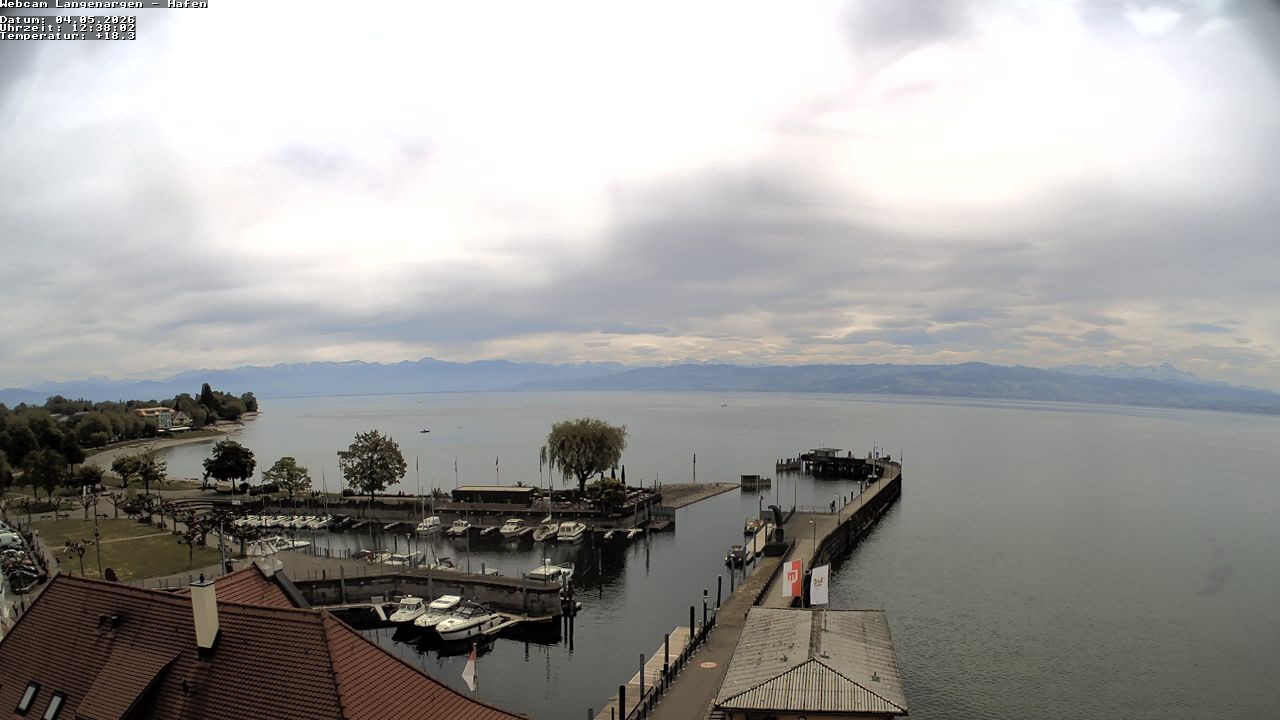 Archiv Foto Webcam Bodensee: Gemeindehafen Langenargen