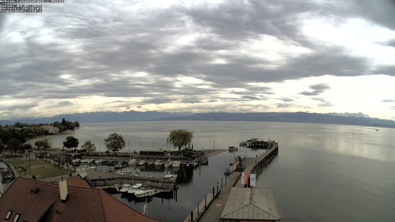 Archiv Foto Webcam Bodensee: Gemeindehafen Langenargen