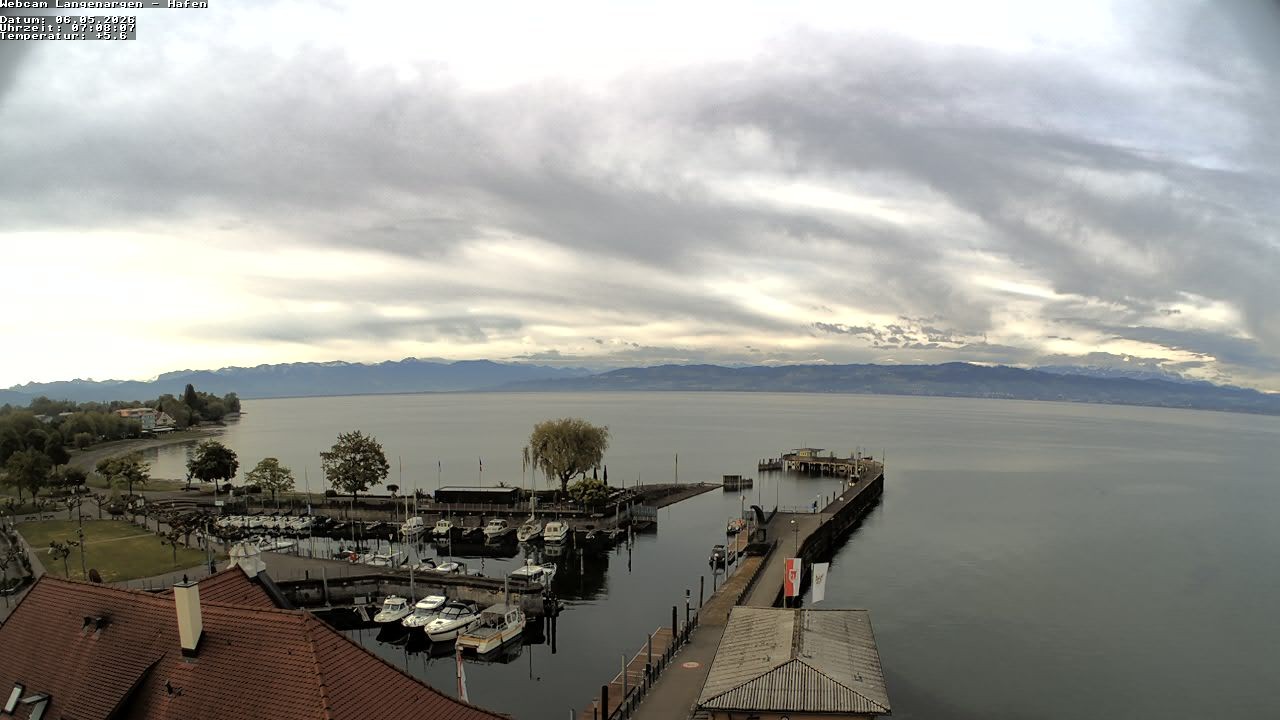 Archiv Foto Webcam Bodensee: Gemeindehafen Langenargen