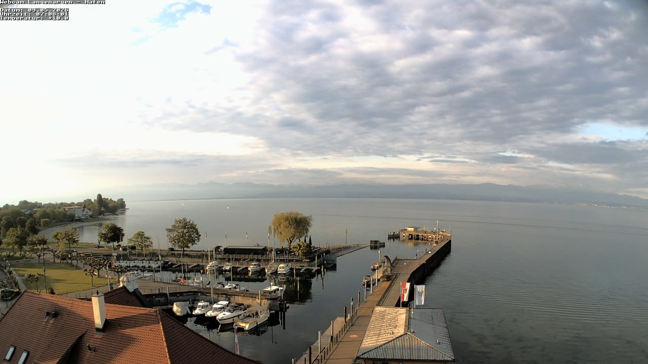Archiv Foto Webcam Bodensee: Gemeindehafen Langenargen