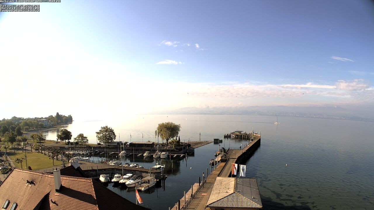 Archiv Foto Webcam Bodensee: Gemeindehafen Langenargen