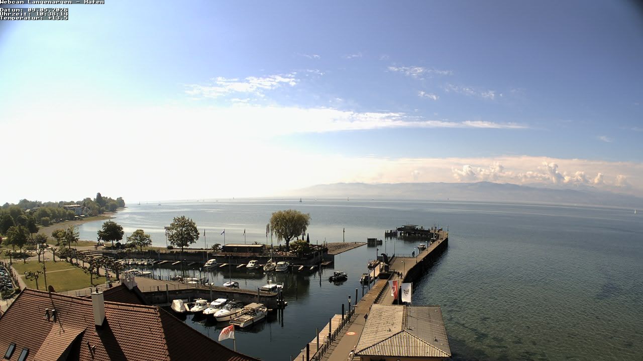 Archiv Foto Webcam Bodensee: Gemeindehafen Langenargen
