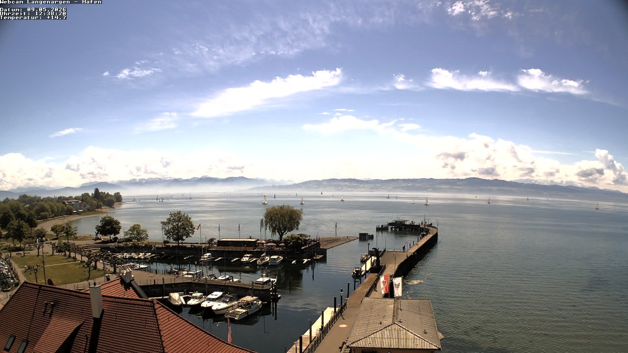 Archiv Foto Webcam Bodensee: Gemeindehafen Langenargen
