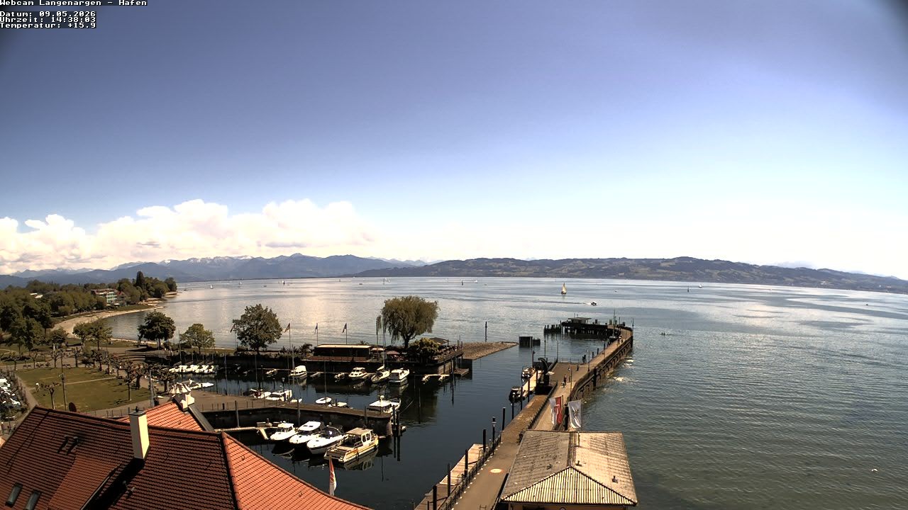 Archiv Foto Webcam Bodensee: Gemeindehafen Langenargen