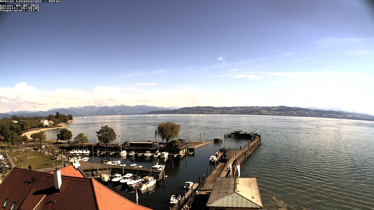 Archiv Foto Webcam Bodensee: Gemeindehafen Langenargen