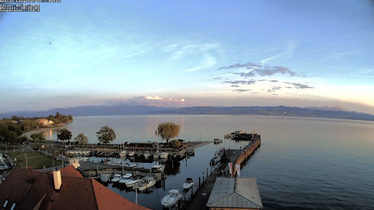 Archiv Foto Webcam Bodensee: Gemeindehafen Langenargen