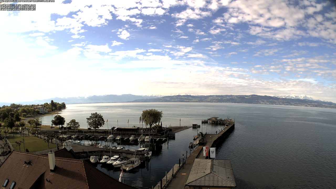 Archiv Foto Webcam Bodensee: Gemeindehafen Langenargen