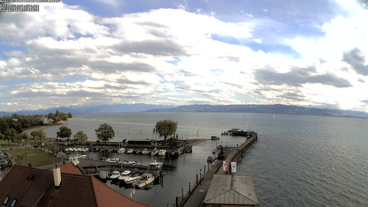 Archiv Foto Webcam Bodensee: Gemeindehafen Langenargen