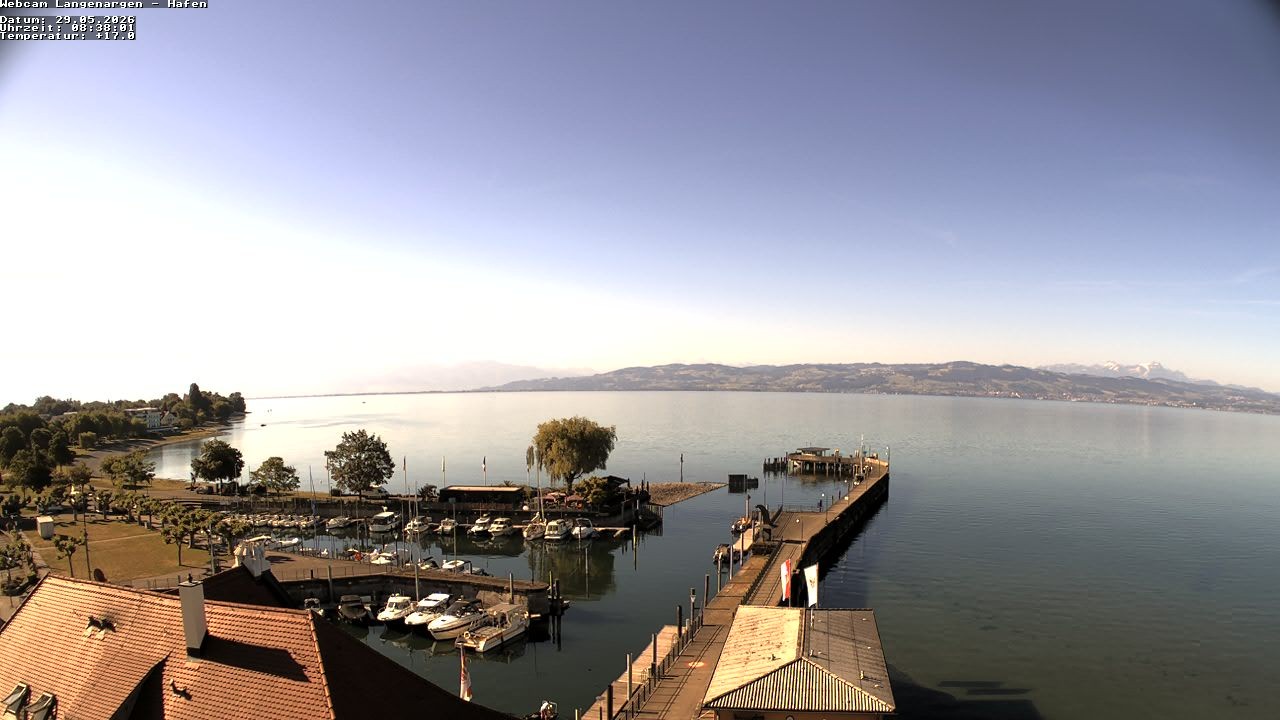 Archiv Foto Webcam Bodensee: Gemeindehafen Langenargen