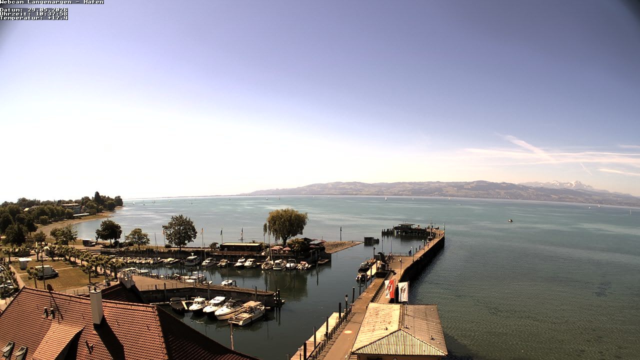 Archiv Foto Webcam Bodensee: Gemeindehafen Langenargen