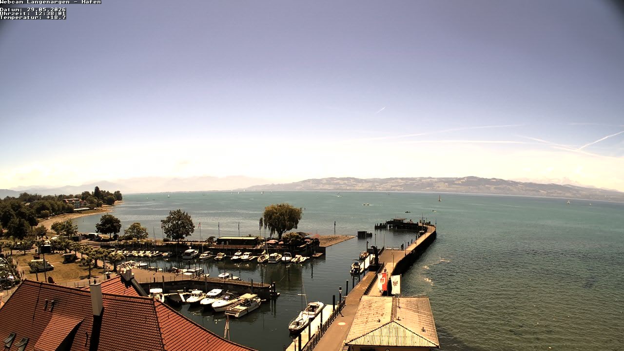 Archiv Foto Webcam Bodensee: Gemeindehafen Langenargen