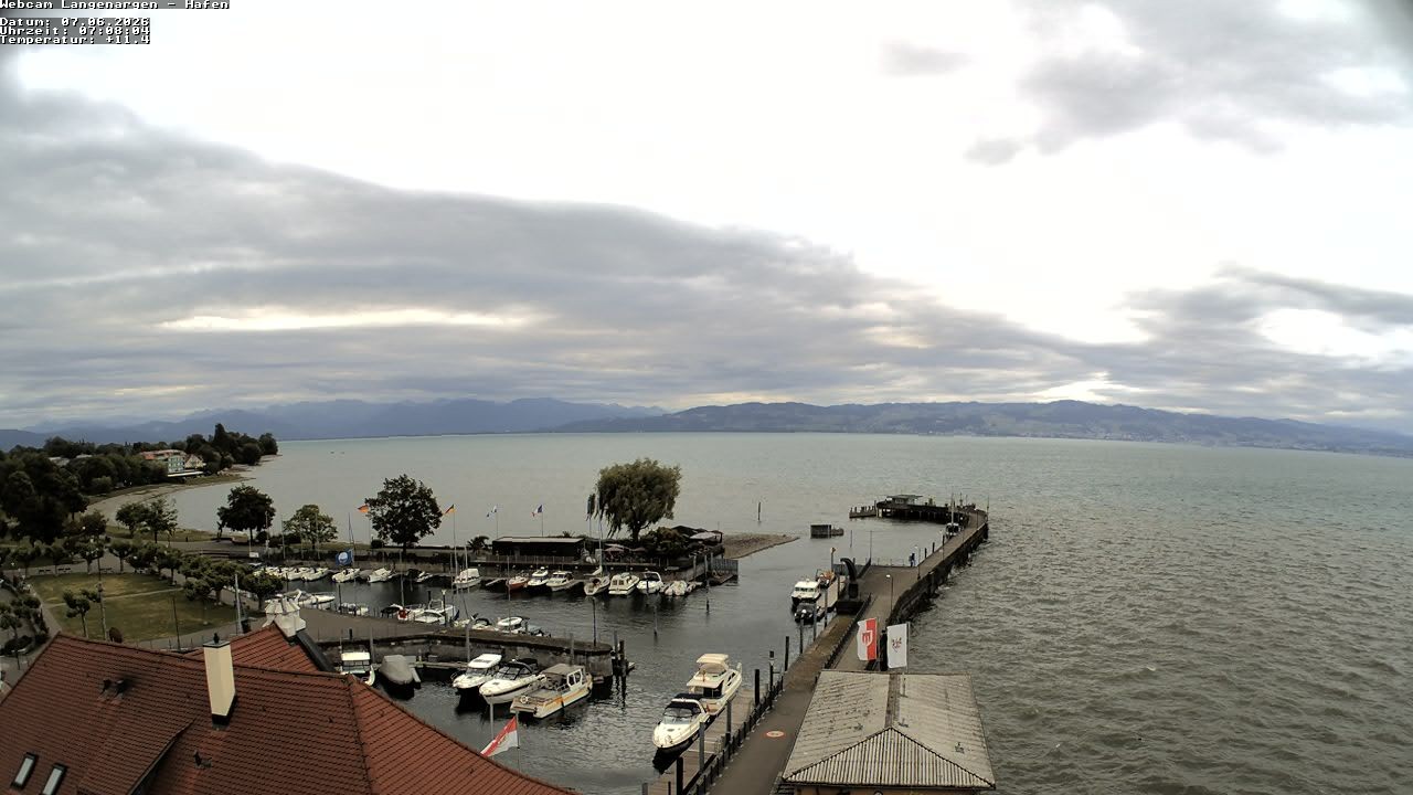 Archiv Foto Webcam Bodensee: Gemeindehafen Langenargen