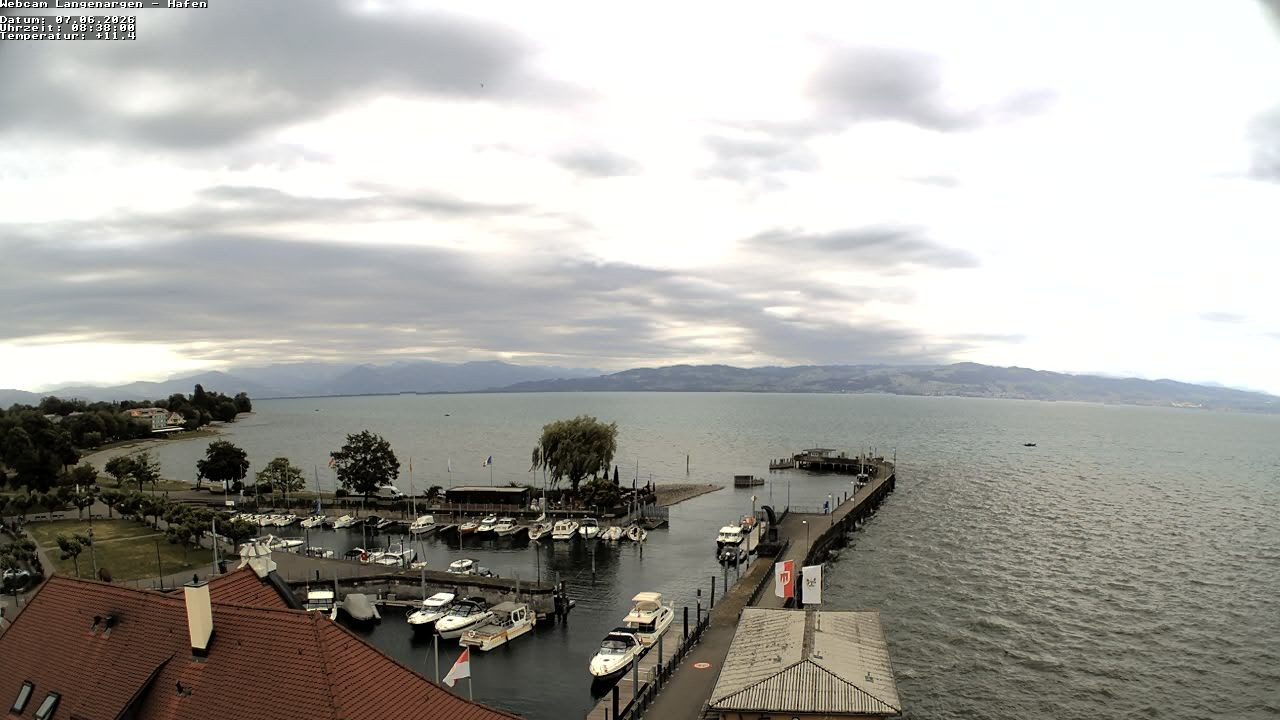 Archiv Foto Webcam Bodensee: Gemeindehafen Langenargen