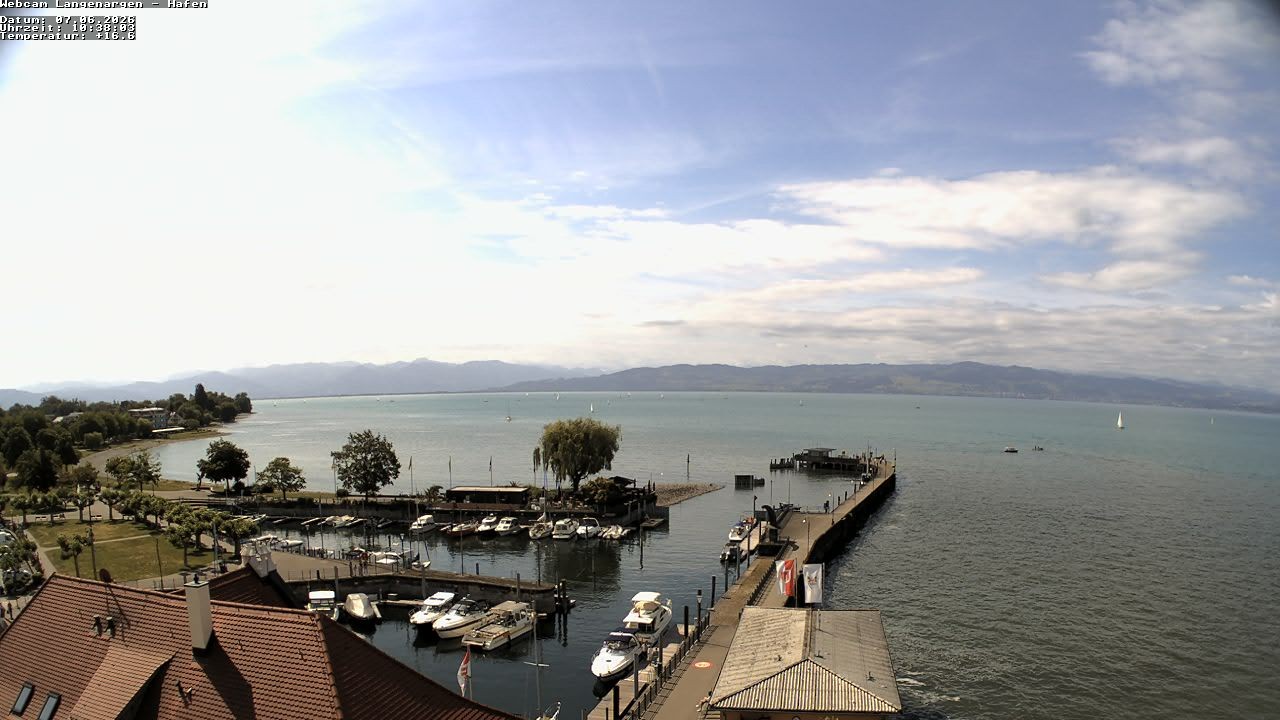 Archiv Foto Webcam Bodensee: Gemeindehafen Langenargen