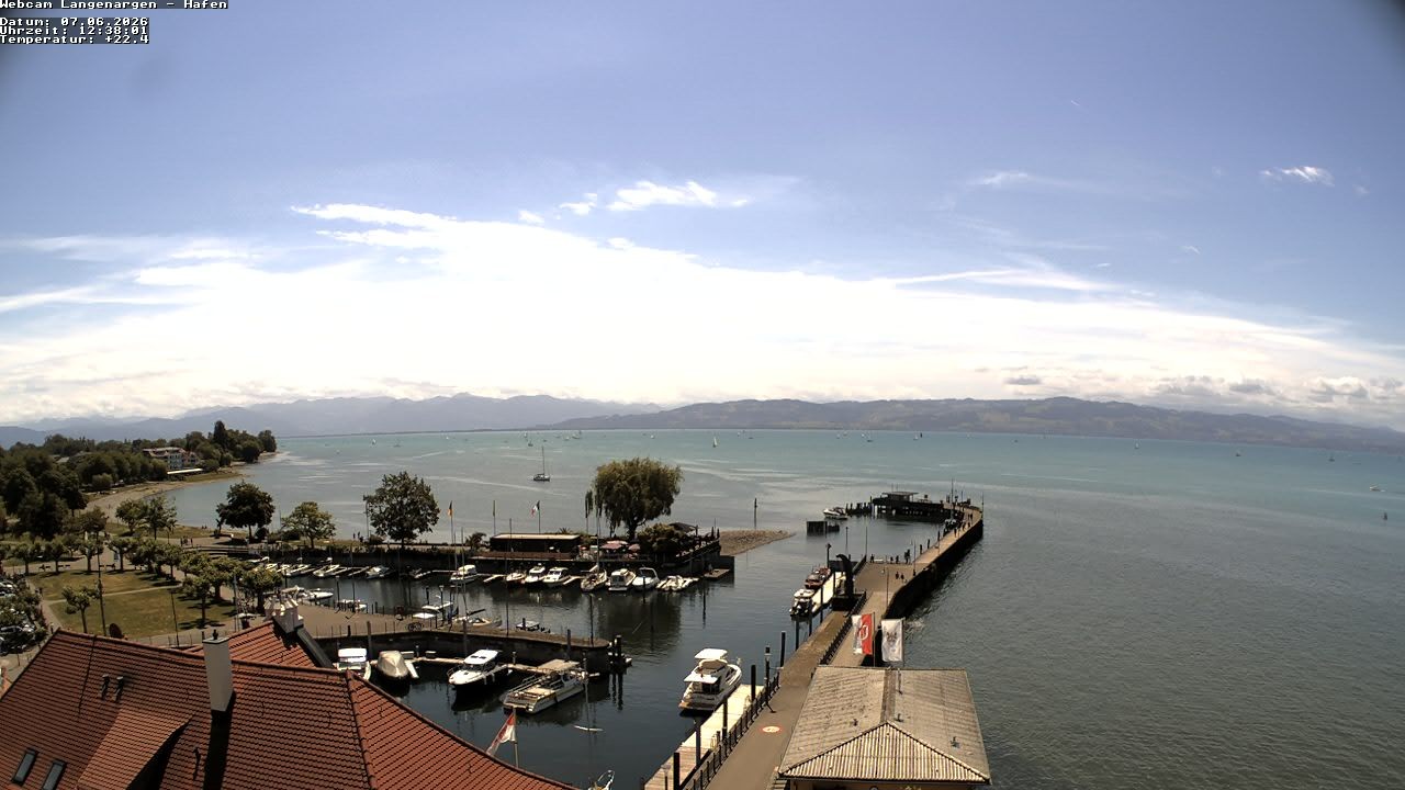 Archiv Foto Webcam Bodensee: Gemeindehafen Langenargen