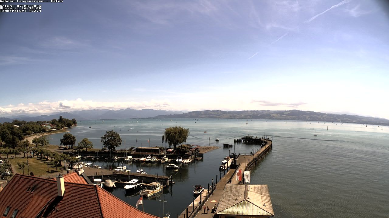 Archiv Foto Webcam Bodensee: Gemeindehafen Langenargen