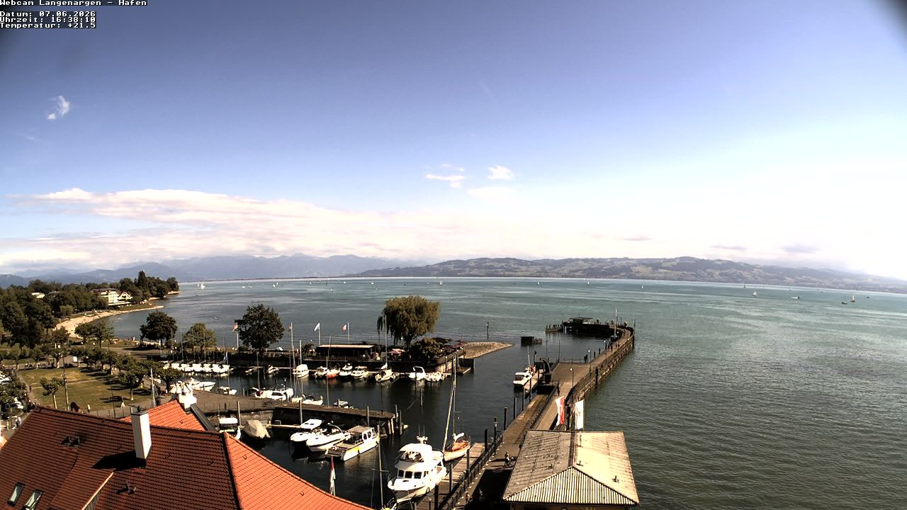 Archiv Foto Webcam Bodensee: Gemeindehafen Langenargen