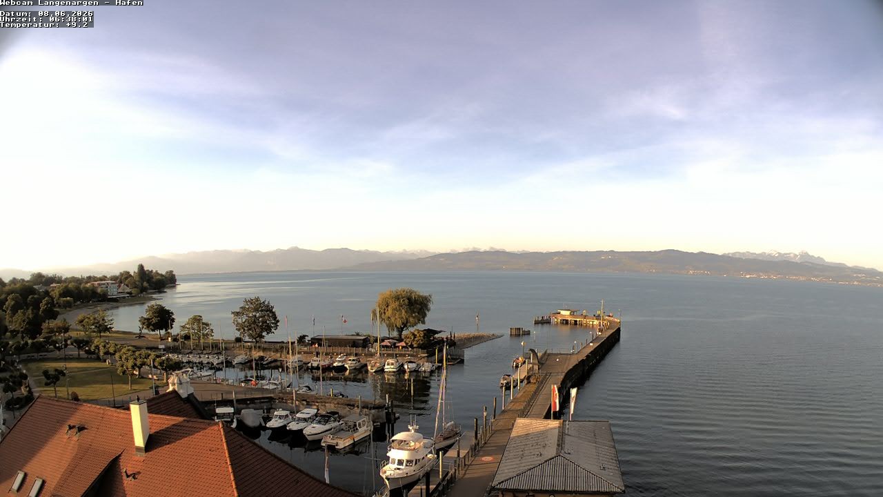 Archiv Foto Webcam Bodensee: Gemeindehafen Langenargen