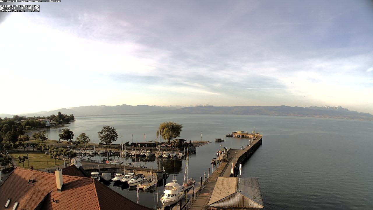 Archiv Foto Webcam Bodensee: Gemeindehafen Langenargen