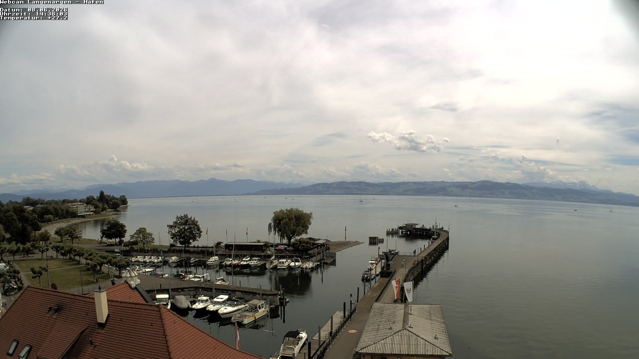 Archiv Foto Webcam Bodensee: Gemeindehafen Langenargen