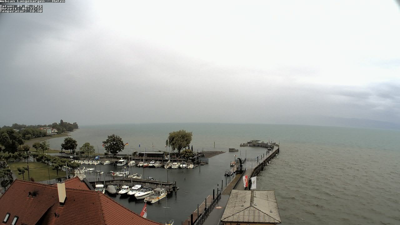 Archiv Foto Webcam Bodensee: Gemeindehafen Langenargen