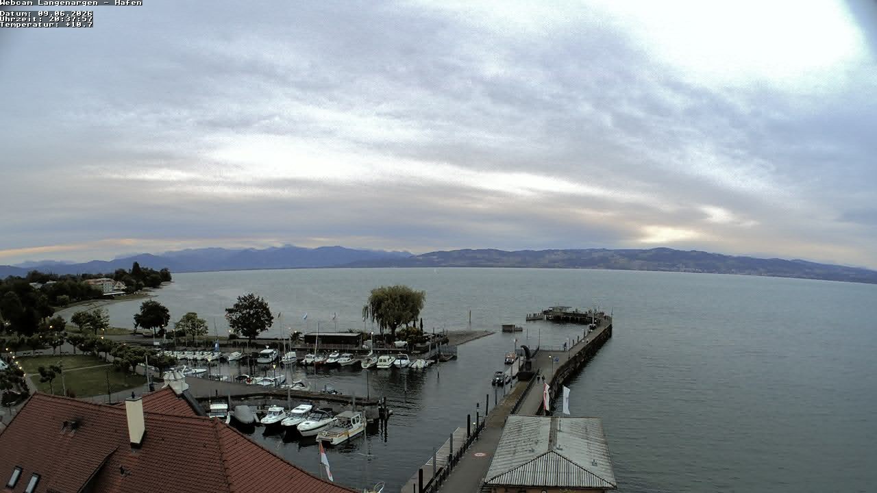 Archiv Foto Webcam Bodensee: Gemeindehafen Langenargen