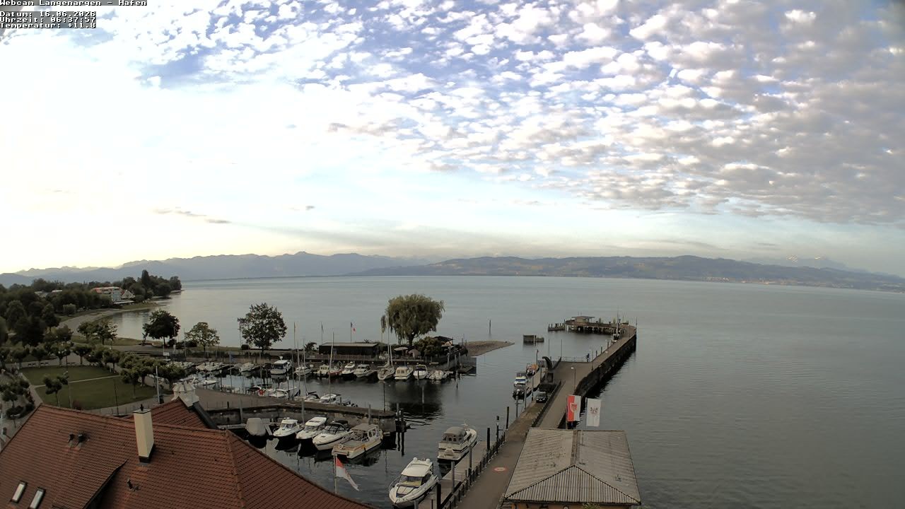 Archiv Foto Webcam Bodensee: Gemeindehafen Langenargen