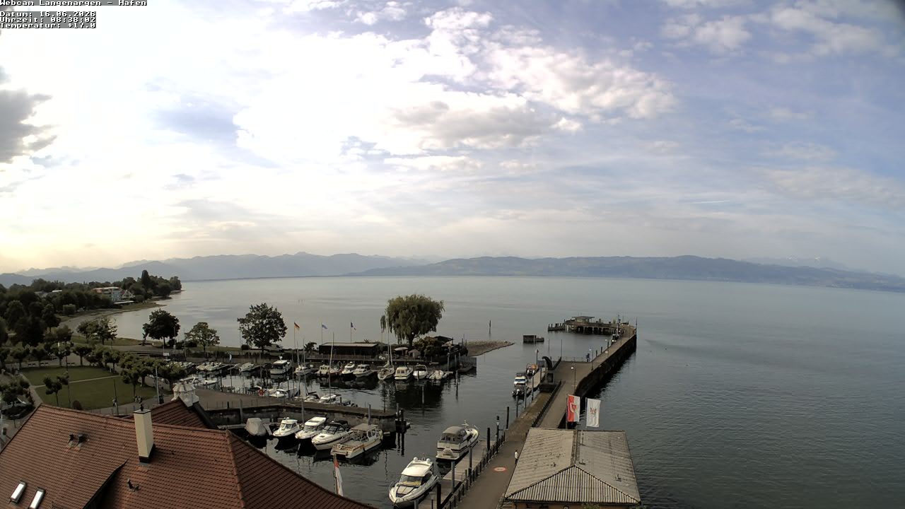 Archiv Foto Webcam Bodensee: Gemeindehafen Langenargen