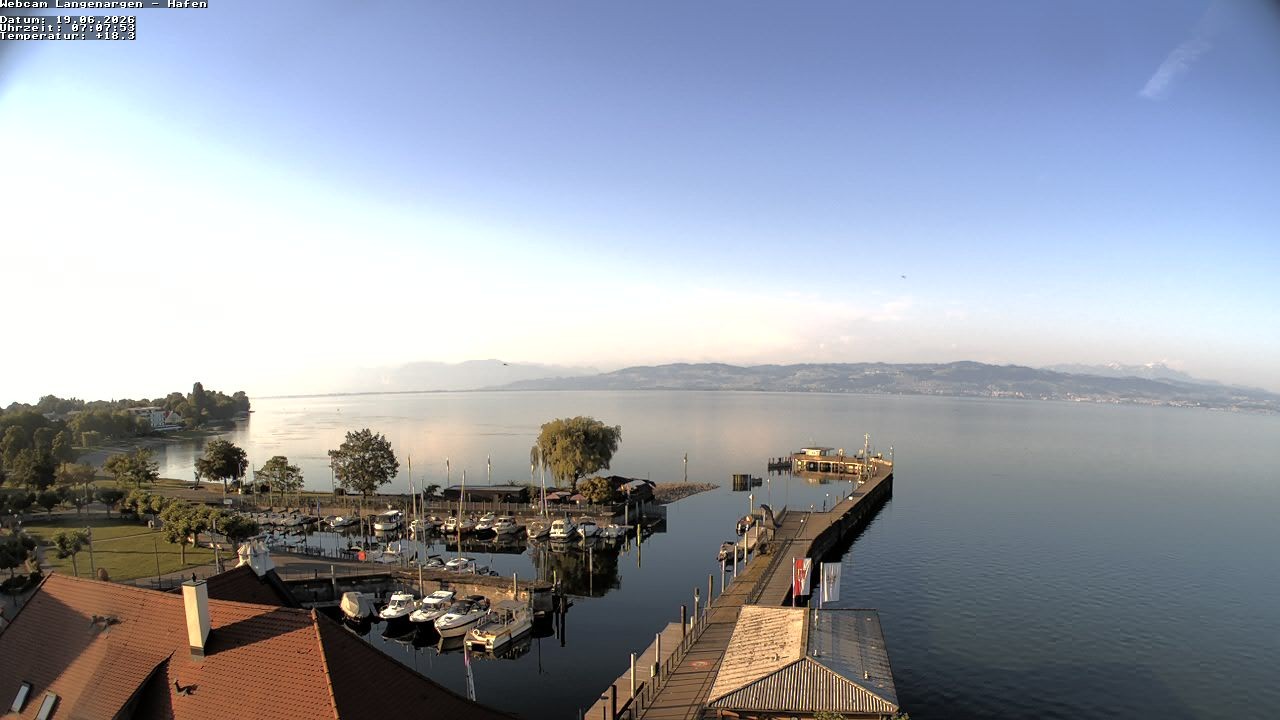 Archiv Foto Webcam Bodensee: Gemeindehafen Langenargen