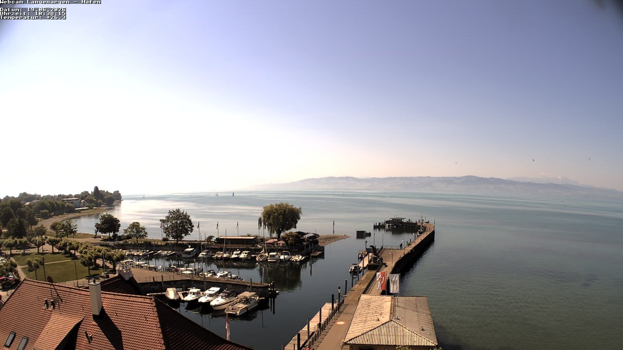 Archiv Foto Webcam Bodensee: Gemeindehafen Langenargen