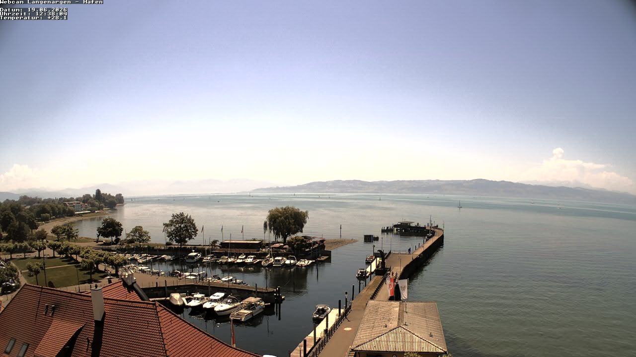 Archiv Foto Webcam Bodensee: Gemeindehafen Langenargen