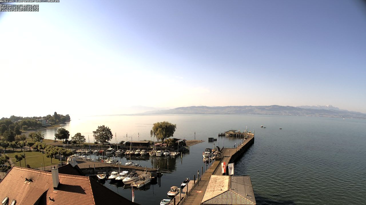 Archiv Foto Webcam Bodensee: Gemeindehafen Langenargen