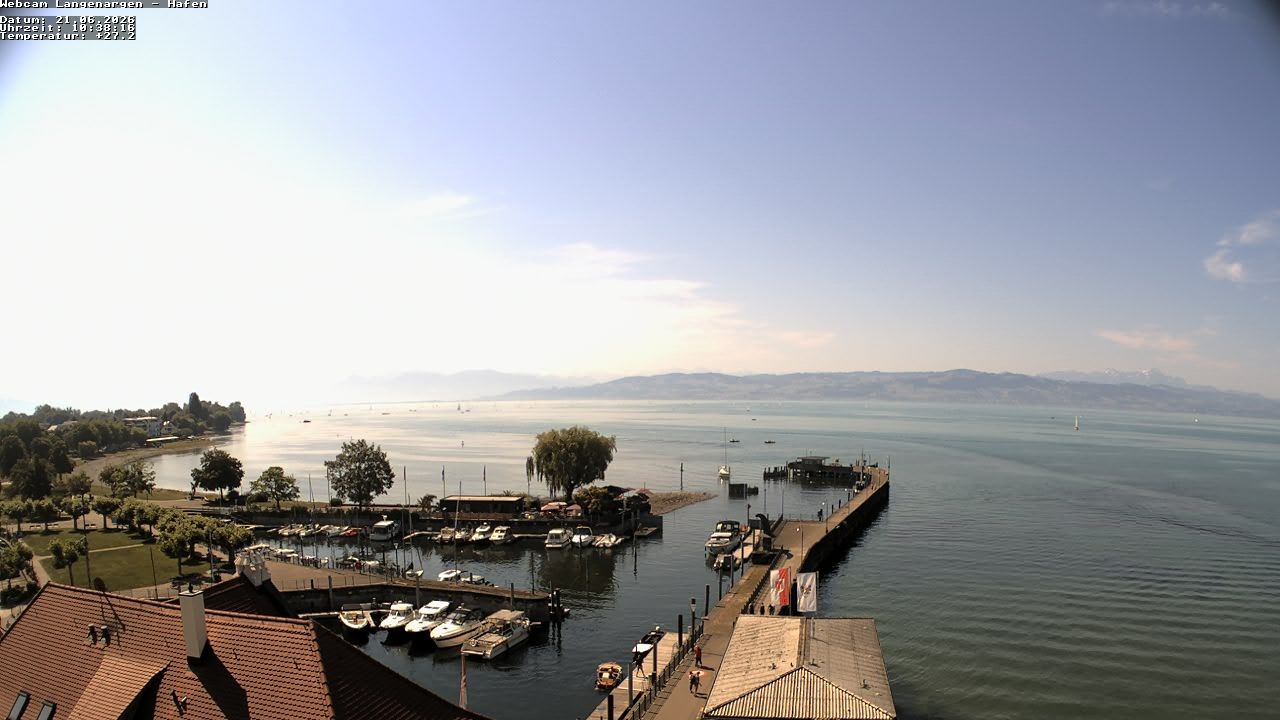 Archiv Foto Webcam Bodensee: Gemeindehafen Langenargen