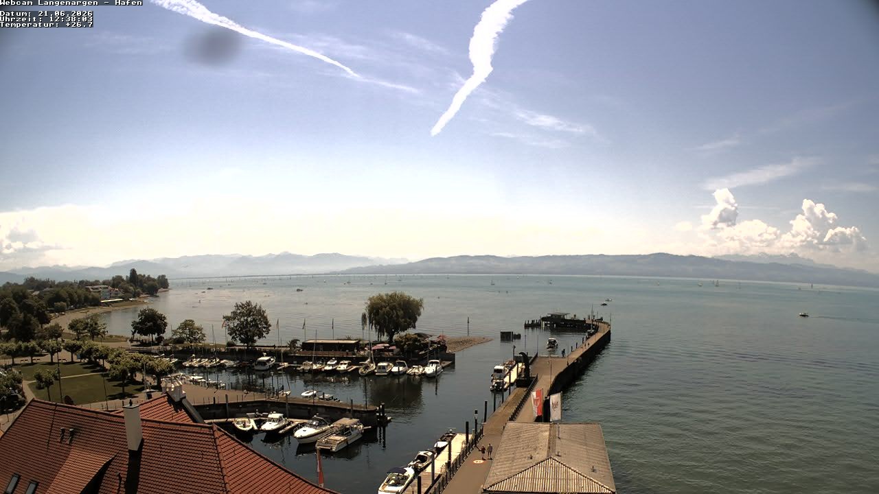 Archiv Foto Webcam Bodensee: Gemeindehafen Langenargen